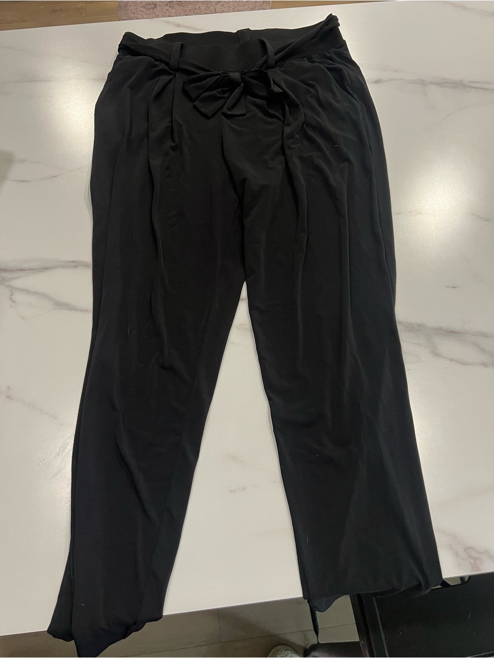 Express Black Tie-Waist Paperbag Trousers